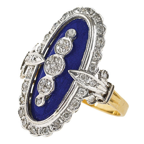 DIAMANT-RING : Um 1910 (DOBIASCHOFSKY AUKTIONEN AG)