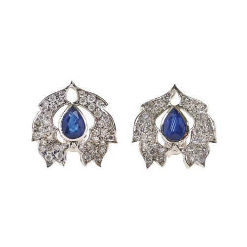 SAPHIR-DIAMANT-OHRSTECKER : (DOBIASCHOFSKY AUKTIONEN AG)