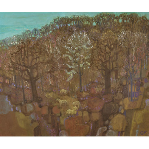 PAUL FREIBURGHAUS : Waldlandschaft mit Schafen (DOBIASCHOFSKY AUKTIONEN AG)