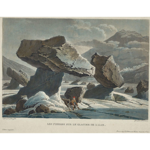GABRIEL (GEN. LORY FILS) LORY : 'Les pierres sur le glacier de l'Aar' (DOBIASCHOFSKY AUKTIONEN AG)