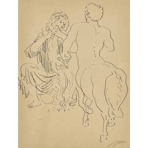 HANS ERNI : Thetis �bergibt dem Kentauren Chiron den kleinen Achilles (DOBIASCHOFSKY AUKTIONEN AG)