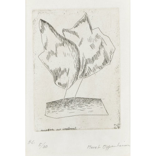 MERET OPPENHEIM : 'Nuages sur continent' (DOBIASCHOFSKY AUKTIONEN AG)