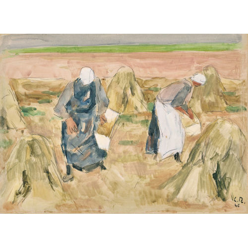 CARL ROESCH : B�uerinnen bei der Ernte (DOBIASCHOFSKY AUKTIONEN AG)