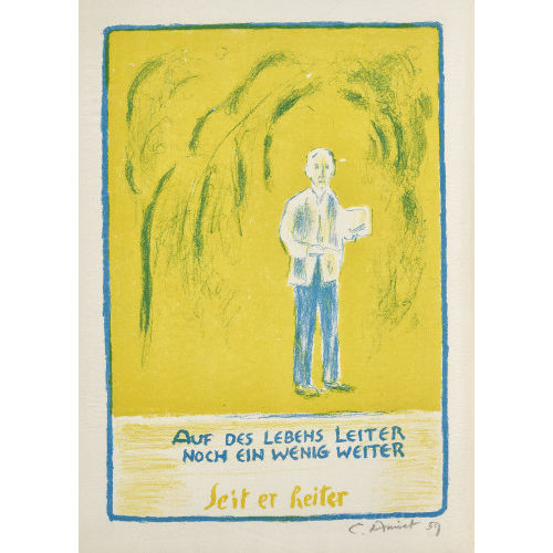 CUNO AMIET : 'Selbstbildnis stehend am Zeichenblock' (DOBIASCHOFSKY AUKTIONEN AG)