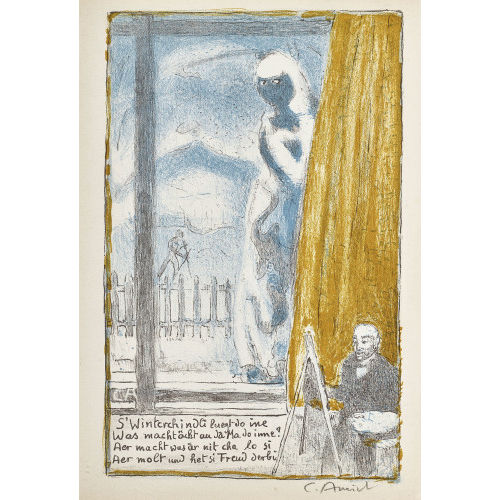 CUNO AMIET : 'Selbstbildnis vor der Staffelei' (DOBIASCHOFSKY AUKTIONEN AG)