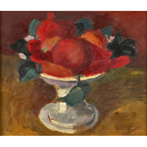 WILHELM GIMMI : Nature morte (coup de fruits) (DOBIASCHOFSKY AUKTIONEN AG)
