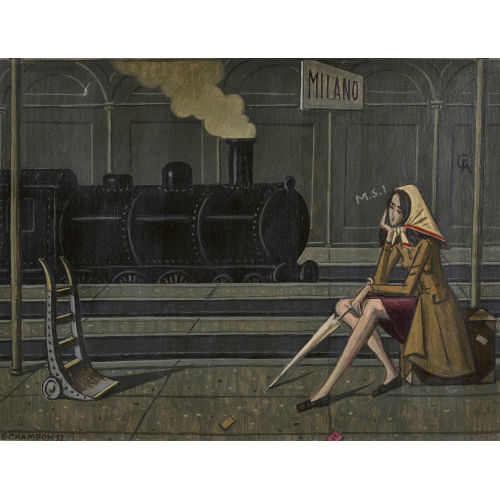 �MILE FRAN�OIS CHAMBON : 'L'attente. Gare de Milan' (DOBIASCHOFSKY AUKTIONEN AG)