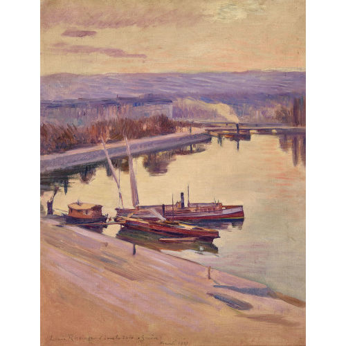 LOUIS RHEINER : 'Quai des Eaux-Vives' (DOBIASCHOFSKY AUKTIONEN AG)