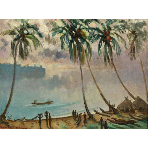 HENRI DUFAUX : 'Le Lagon  Grand-Bassam' (DOBIASCHOFSKY AUKTIONEN AG)
