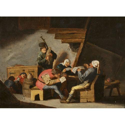 ADRIAEN JANSZ. VAN OSTADE : Singende Bauern (DOBIASCHOFSKY AUKTIONEN AG)