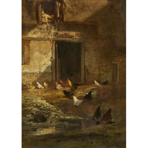 EUG�NE MODESTE EDMOND (POIDEVIN) LEPOITTEVIN : H�hnerhof (DOBIASCHOFSKY AUKTIONEN AG)