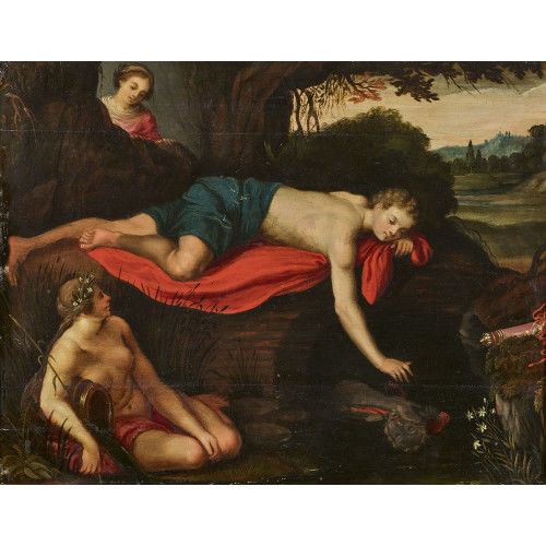 17. JH. FL�MISCH : Landschaft mit Narziss und Echo (DOBIASCHOFSKY AUKTIONEN AG)