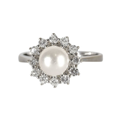 PERLEN-BRILLANT-RING : (DOBIASCHOFSKY AUKTIONEN AG)