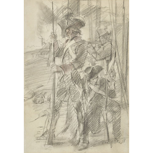 FRIEDRICH TRAFFELET : Beim Laden des Gewehrs (DOBIASCHOFSKY AUKTIONEN AG)