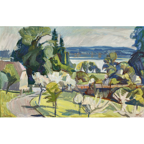 WERNER SCHMUTZ : 'Murtensee-Landschaft (Guivaux)' (DOBIASCHOFSKY AUKTIONEN AG)