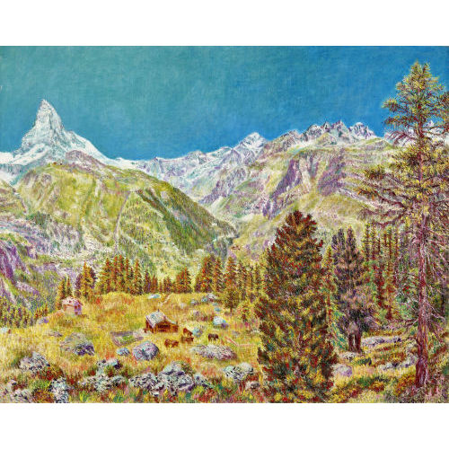 PAUL CAMENISCH : 'Zermatter Sommerlandschaft' (DOBIASCHOFSKY AUKTIONEN AG)