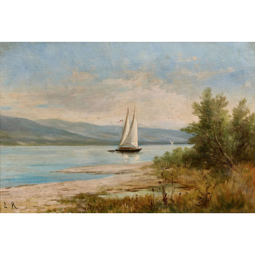 LOUIS RHEINER : Barques sur le L�man (DOBIASCHOFSKY AUKTIONEN AG)