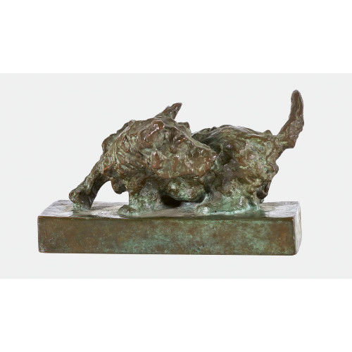 EMMA BEATRICE PARSONS : Scottish Terrier mit nach hinten gewandtem Kopf (DOBIASCHOFSKY AUKTIONEN AG)
