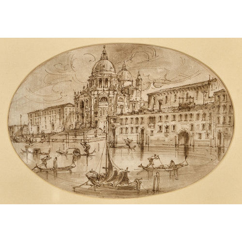 19. JH. ITALIEN : Blick auf Santa Maria della Salute in Venedig (DOBIASCHOFSKY AUKTIONEN AG)
