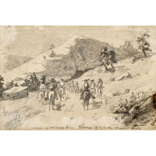 FRANK BUCHSER : 'Return of Miners from Idahoe' (DOBIASCHOFSKY AUKTIONEN AG)
