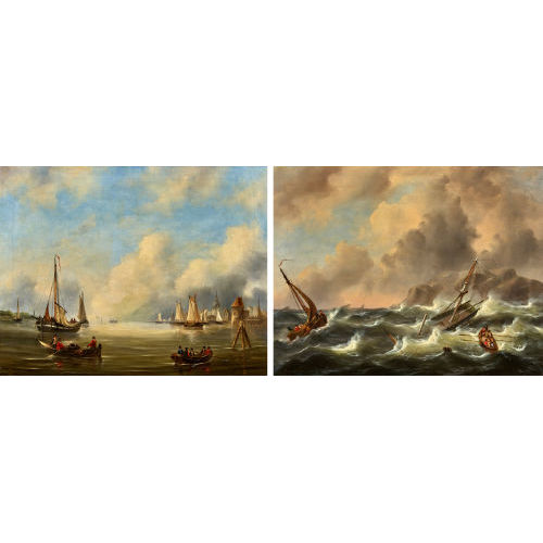 GOVERT VAN EMMERIK : Segelschiffe auf See. Gegenst�cke (DOBIASCHOFSKY AUKTIONEN AG)