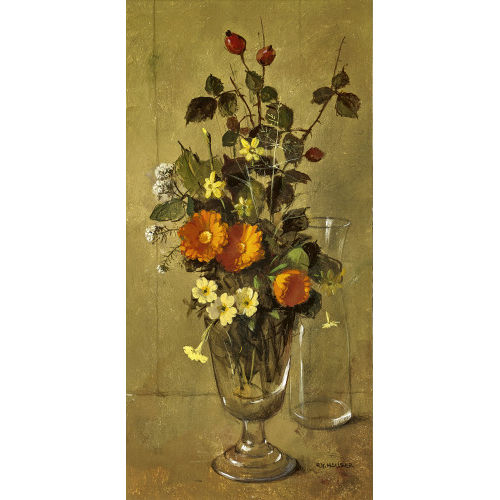 REN�E YOLANDA HAUSER : 'Bouquet aux trois soucis' (DOBIASCHOFSKY AUKTIONEN AG)