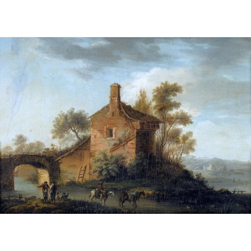 HENDRICK II DE MEIJER : Flusslandschaft mit Geh�ft und Reisenden (DOBIASCHOFSKY AUKTIONEN AG)