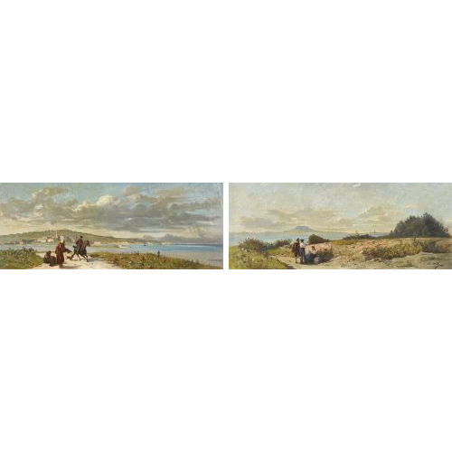 ALFRED DU MONT : K�stenansichten am Mittelmeer. Gegenst�cke (DOBIASCHOFSKY AUKTIONEN AG)