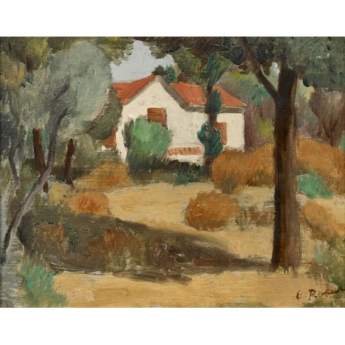 PAUL TH�OPHILE ROBERT : S�dliche Landschaft mit einem Haus (DOBIASCHOFSKY AUKTIONEN AG)