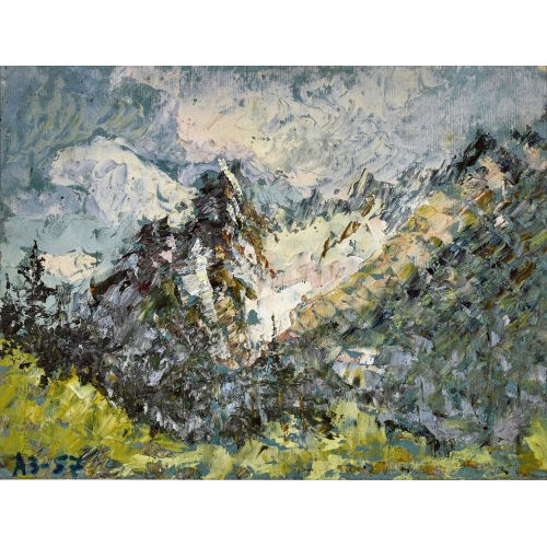 ANATOLY TIMOFEEVIC ZVEREV : Berglandschaft (DOBIASCHOFSKY AUKTIONEN AG)