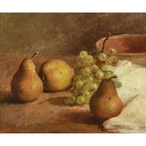 HENRI FEHR : Stillleben mit Birnen und Weintrauben (DOBIASCHOFSKY AUKTIONEN AG)