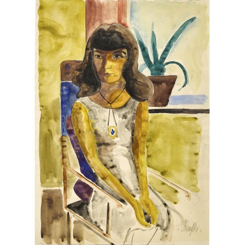 FRITZ SCHAEFLER : Sitzende Frau (DOBIASCHOFSKY AUKTIONEN AG)