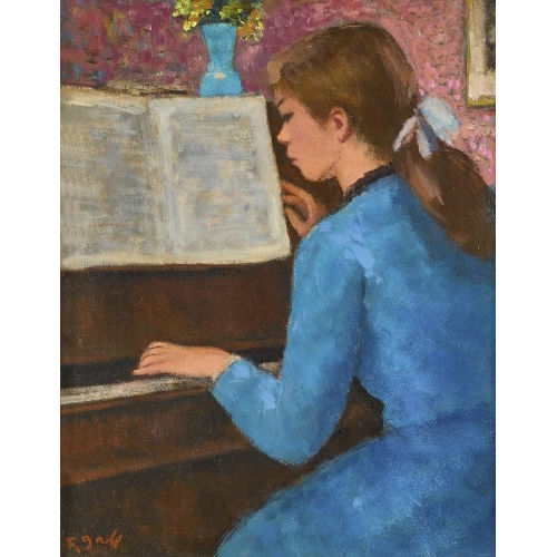 FRAN�OIS GALL : Jeune fille au piano (DOBIASCHOFSKY AUKTIONEN AG)
