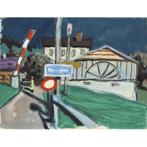 FRED STAUFFER : 'Dorfeingang Rougemont' (DOBIASCHOFSKY AUKTIONEN AG)
