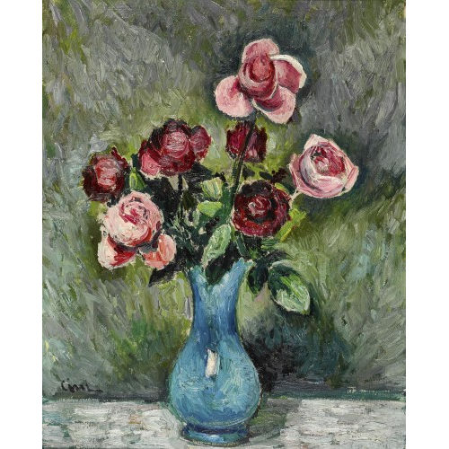 ALFREDO CINI : Rosenstrauss in Vase (DOBIASCHOFSKY AUKTIONEN AG)