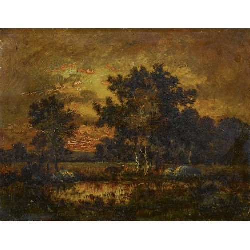 THODORE ROUSSEAU : Paysage (DOBIASCHOFSKY AUKTIONEN AG)