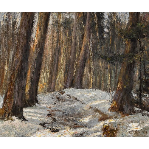 REINHOLD K�NDIG : Sonnige Waldlandschaft im Winter (DOBIASCHOFSKY AUKTIONEN AG)
