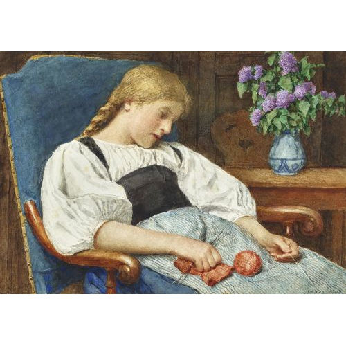 ALBERT ANKER : Schlafende junge B�uerin (DOBIASCHOFSKY AUKTIONEN AG)