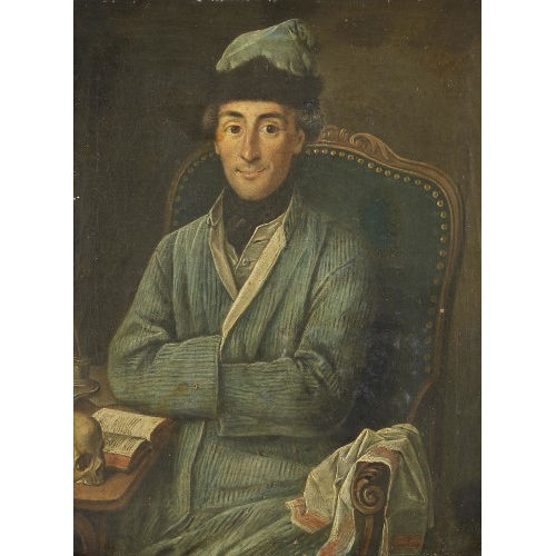 FRIEDRICH LUDWIG HAUCK : Bildnis eines Gelehrten im Armlehnstuhl (DOBIASCHOFSKY AUKTIONEN AG)