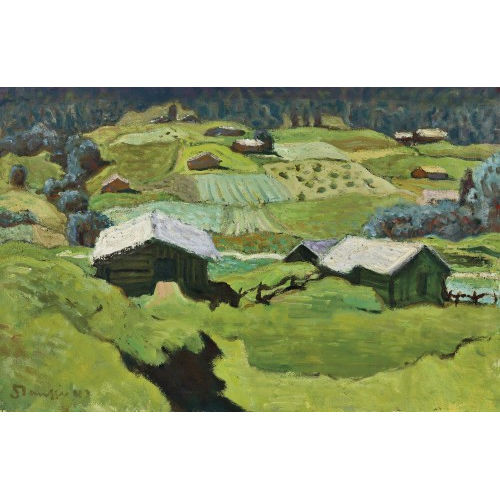 FRED STAUFFER : Hgelige Frhlingslandschaft (DOBIASCHOFSKY AUKTIONEN AG)