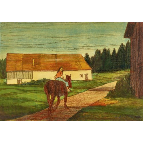 ALBERT SCHNYDER : Reiterin im Jura (DOBIASCHOFSKY AUKTIONEN AG)