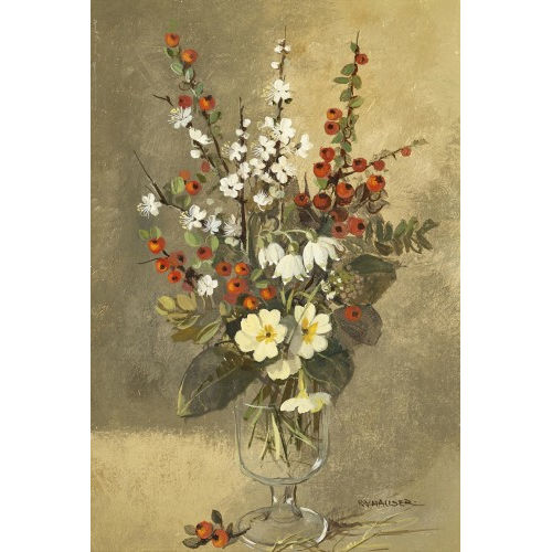 REN�E YOLANDA HAUSER : 'Bouquet aux baises rouges' (DOBIASCHOFSKY AUKTIONEN AG)