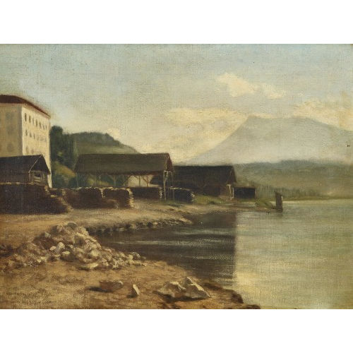 PAUL GUSTAVE I ROBINET : Uferpartie bei Luzern (DOBIASCHOFSKY AUKTIONEN AG)