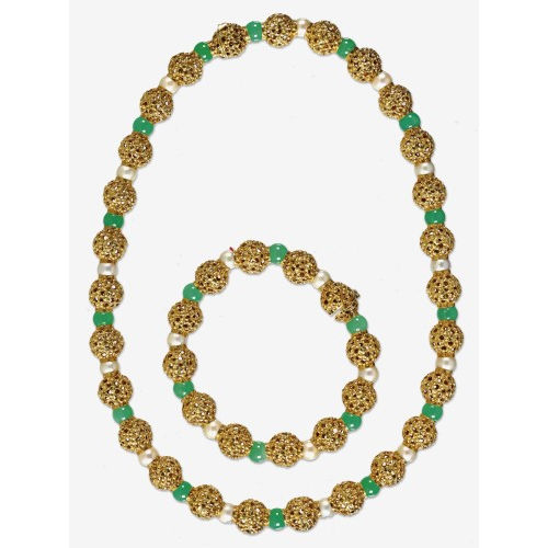 CHRYSOPRAS-PERLEN-SET : (DOBIASCHOFSKY AUKTIONEN AG)