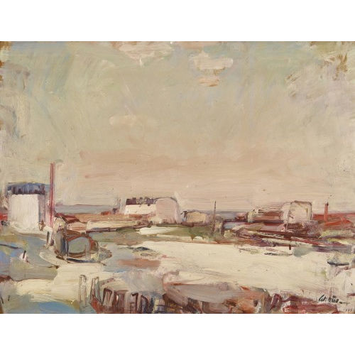 WALTER EMIL M�LLER : Landschaft mit H�usern (DOBIASCHOFSKY AUKTIONEN AG)
