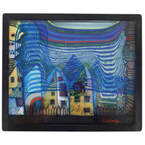 FRIEDENSREICH HUNDERTWASSER : 'Fall in Cloud Fall in Fog Fall Out' (DOBIASCHOFSKY AUKTIONEN AG)