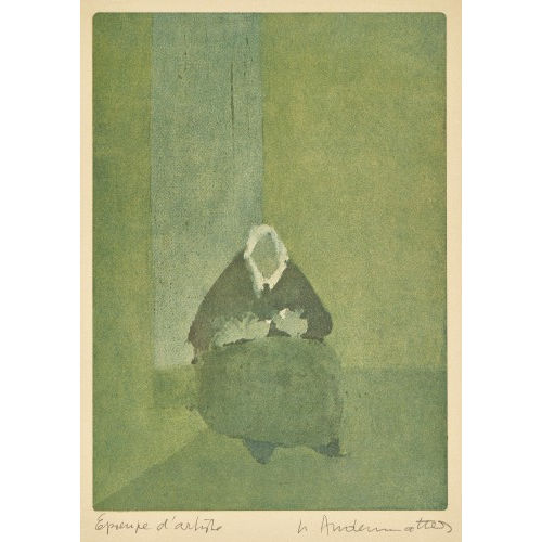 LEO ANDENMATTEN : Sitzende alte Frau (DOBIASCHOFSKY AUKTIONEN AG)