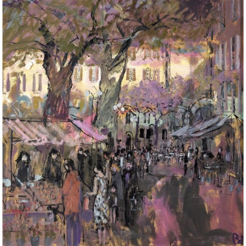 FRED BAUMANN : Sommerlicher Marktplatz (DOBIASCHOFSKY AUKTIONEN AG)