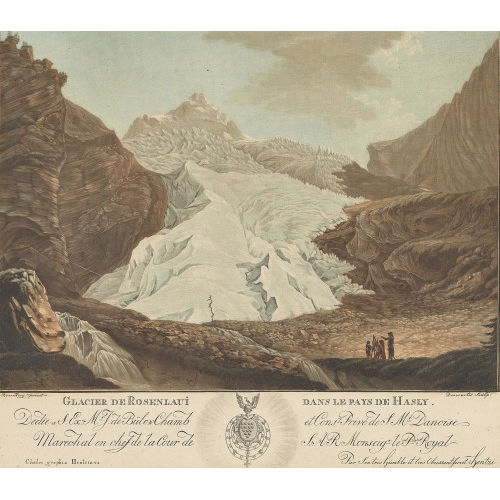 FRIEDRICH ROSENBERG : 'Glacier de Rosenlaui dans le Pays de Hasly' (DOBIASCHOFSKY AUKTIONEN AG)