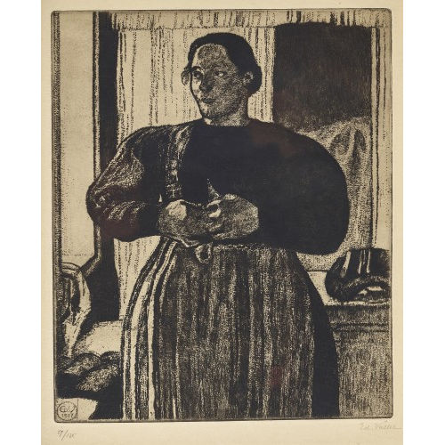 �DOUARD VALLET : 'Paysanne s'habillant' (DOBIASCHOFSKY AUKTIONEN AG)